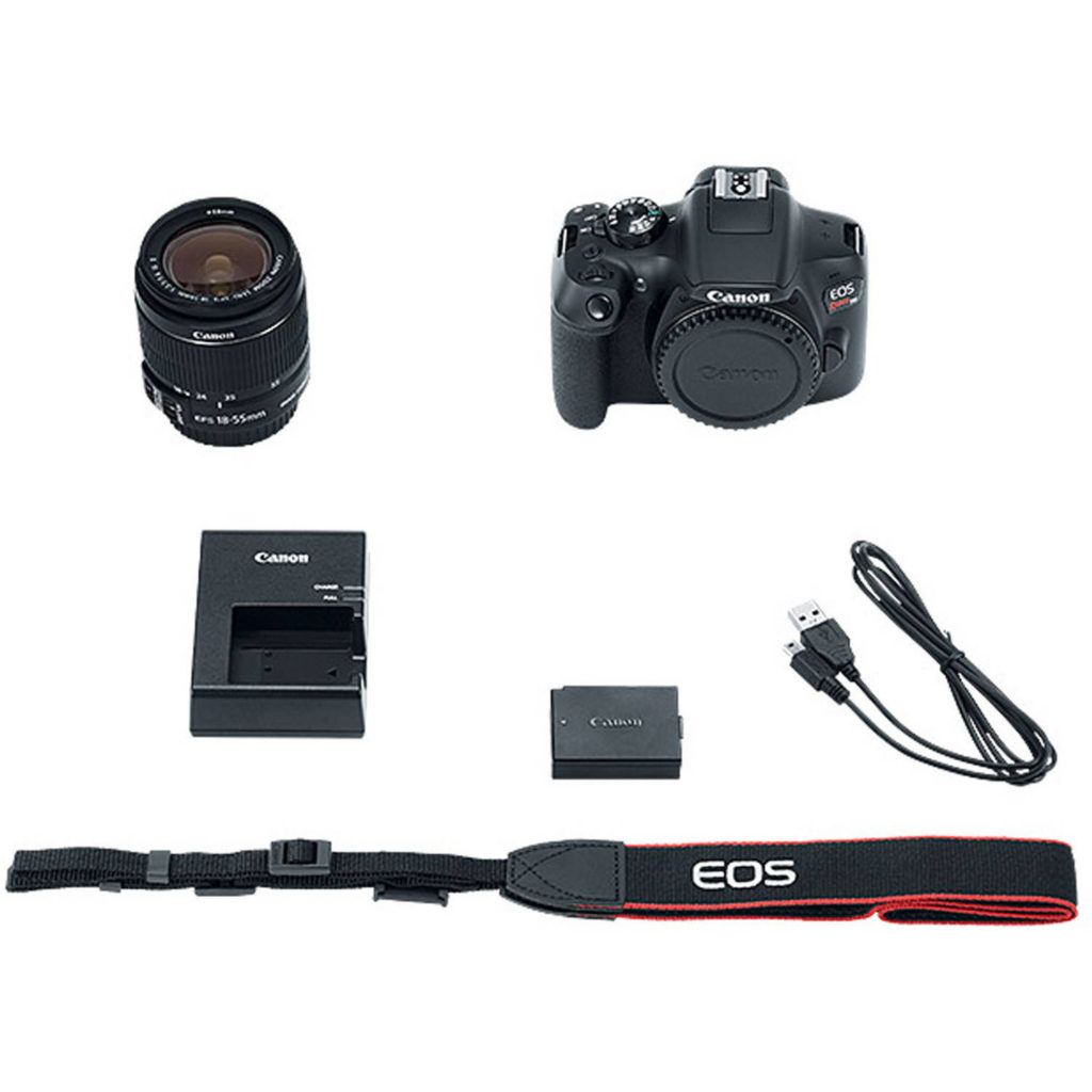 Black EOS Rebel T6 EF-S IS Digital Camera with 18 Megapixels and 18 ...